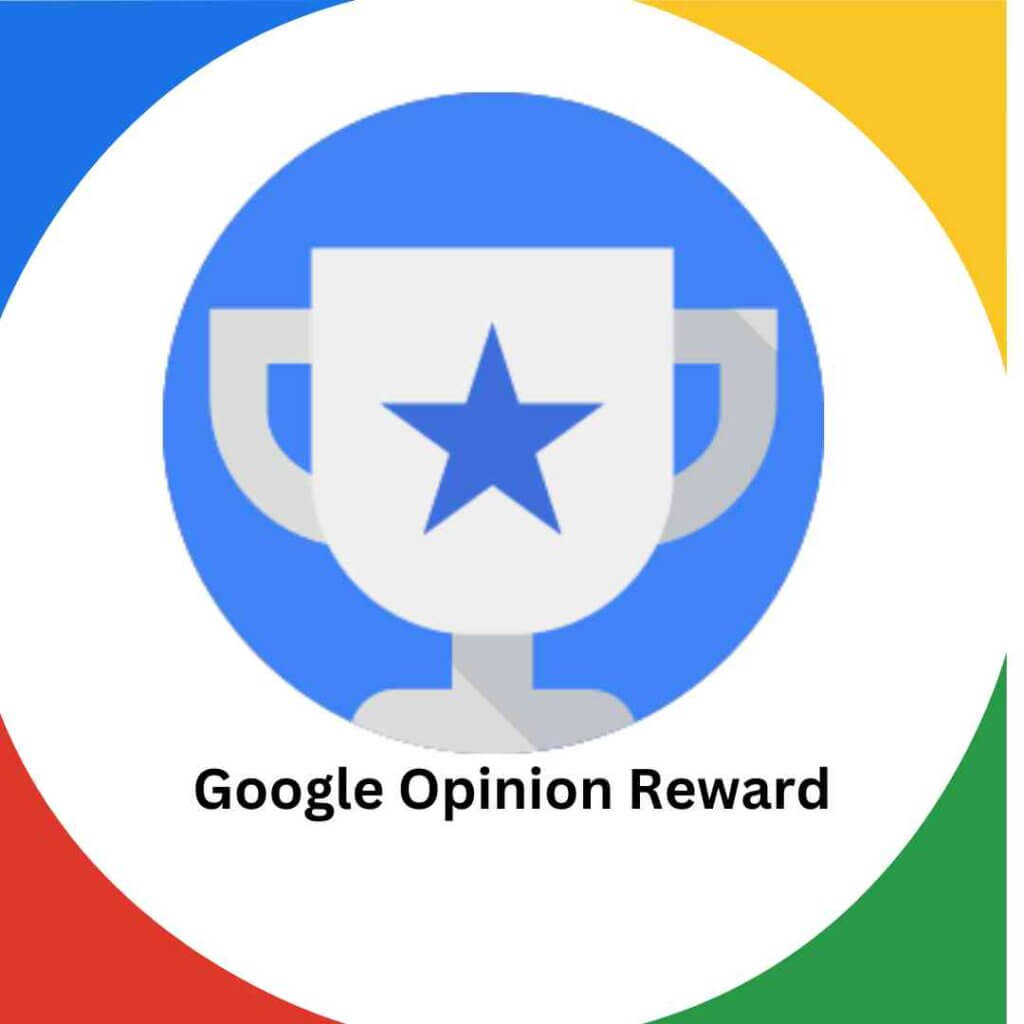 google opinion rewards logo woth white background and corner are RGB color