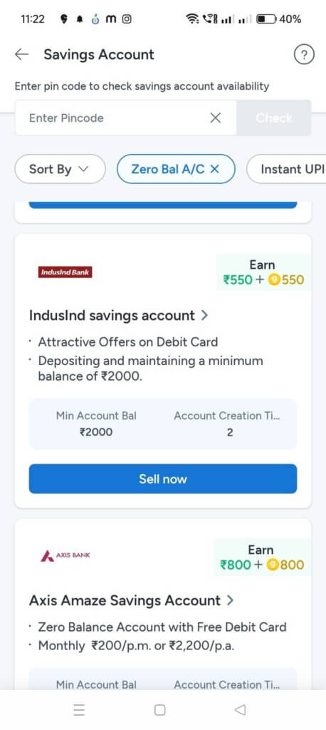 GroMo App क्या है - gromo app savings account opening commission screenshot